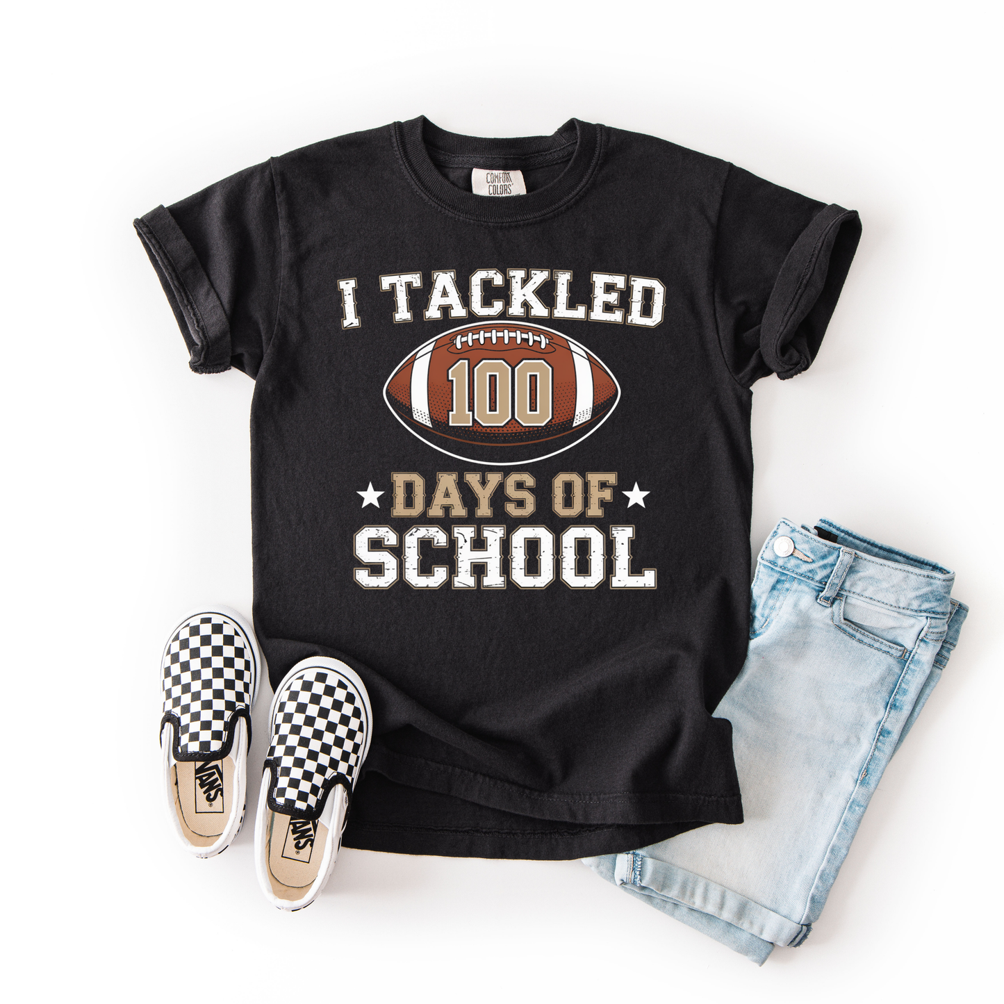 100 DAYS OF SCHOOL-TACKLED FOOTBALL-DTF TRANSFER