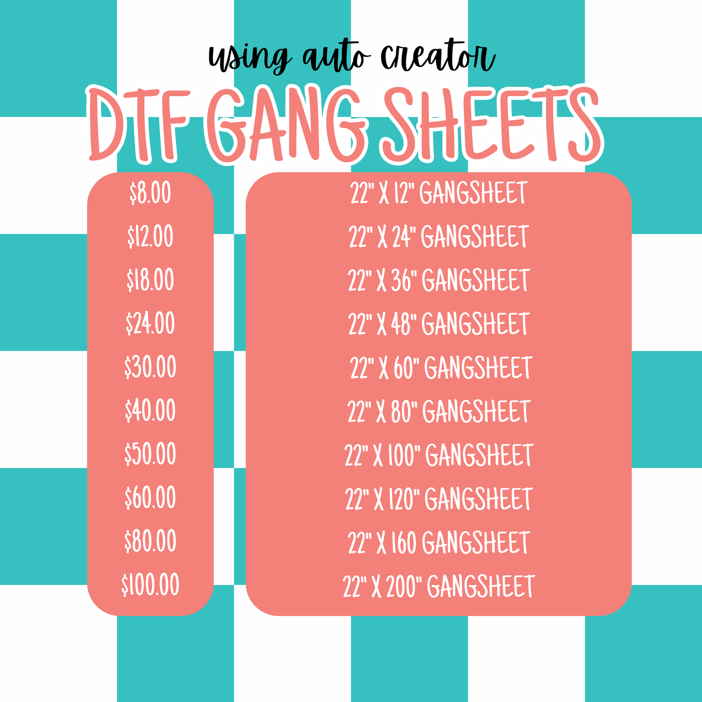DTF Gang Sheets- Using Practically Peachy Creator