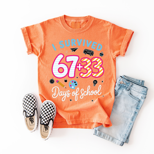 100 DAYS OF SCHOOL-67 PLUS 33 NOTEBOOK PAPER-DTF TRANSFER