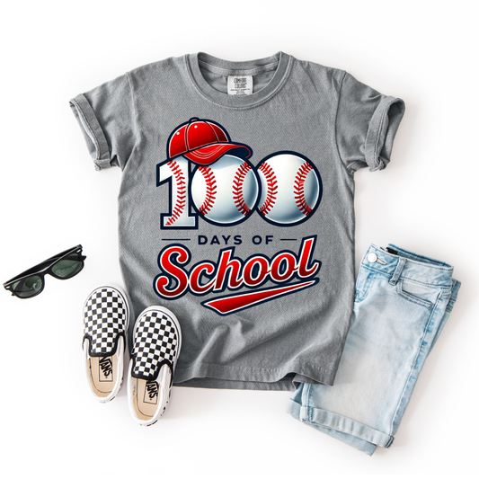 100 DAYS OF SCHOOL-BASEBALL-DTF TRANSFER