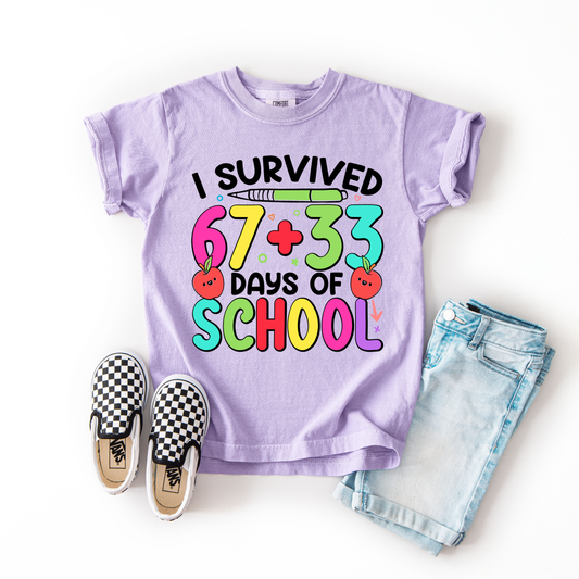 100 DAYS OF SCHOOL-67 PLUS 33-DTF TRANSFER