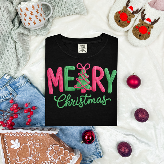 Merry Faux Yarn DTF Transfer